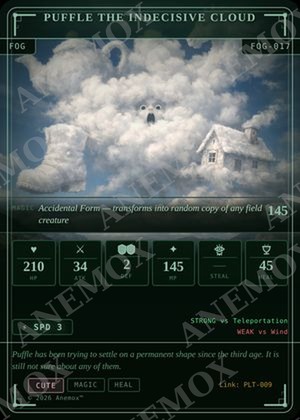 Puffle the Indecisive Cloud card