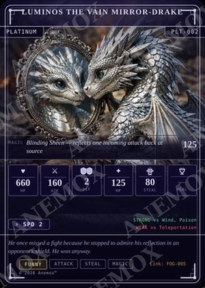 Luminos the Vain Mirror-Drake card