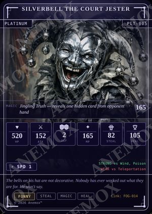 Silverbell the Court Jester card