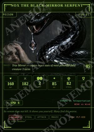 Nox the Black-Mirror Serpent card