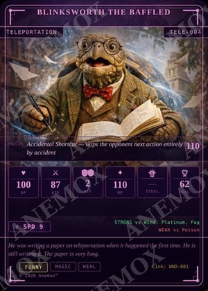 Blinksworth the Baffled card