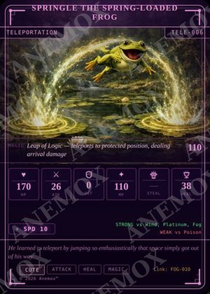 Springle the Spring-Loaded Frog card
