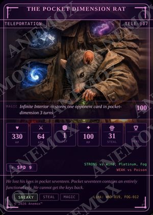 The Pocket Dimension Rat card