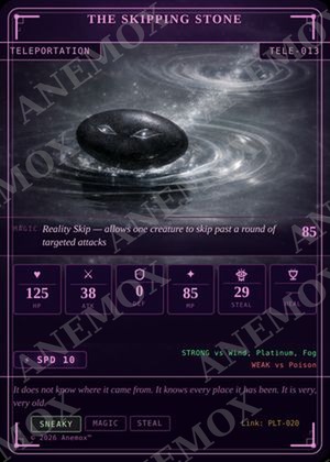The Skipping Stone card