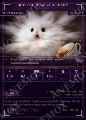 Boo the Disaster Bunny card