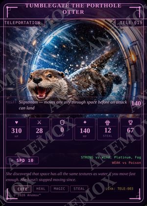 Tumblegate the Porthole Otter card