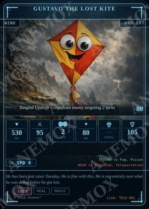 Gustavo the Lost Kite card