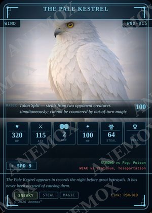 The Pale Kestrel card