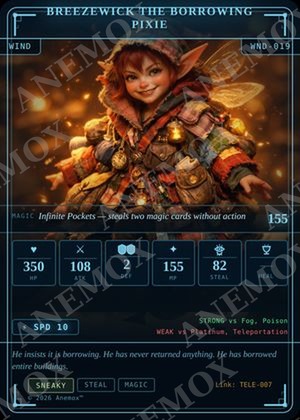 Breezewick the Borrowing Pixie card