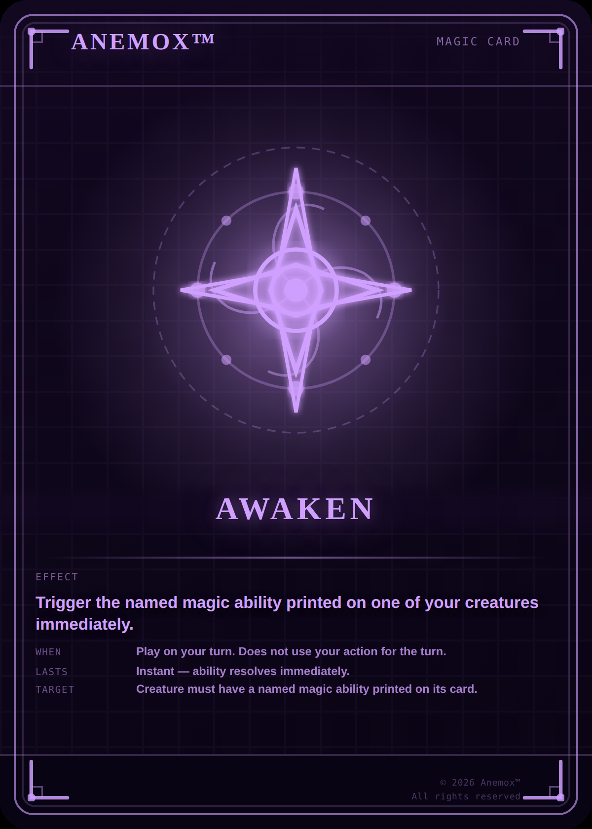 Awaken magic card