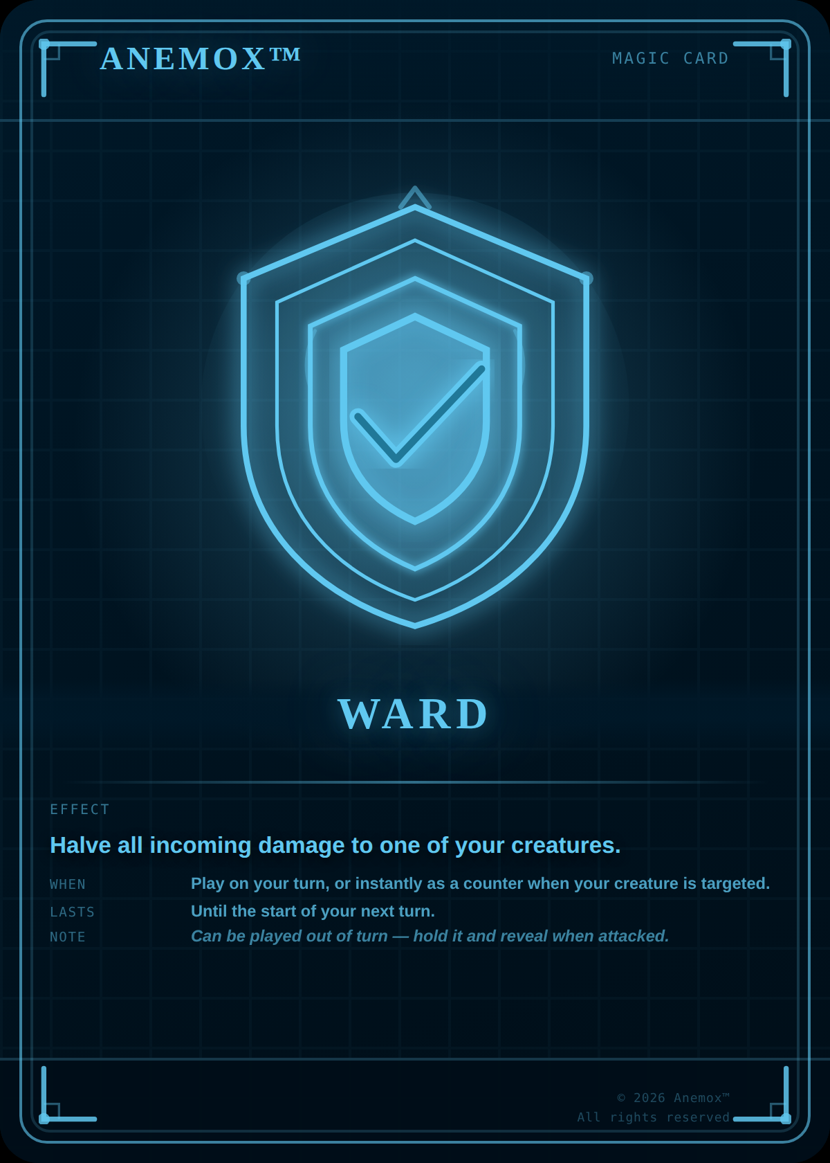 Ward magic card